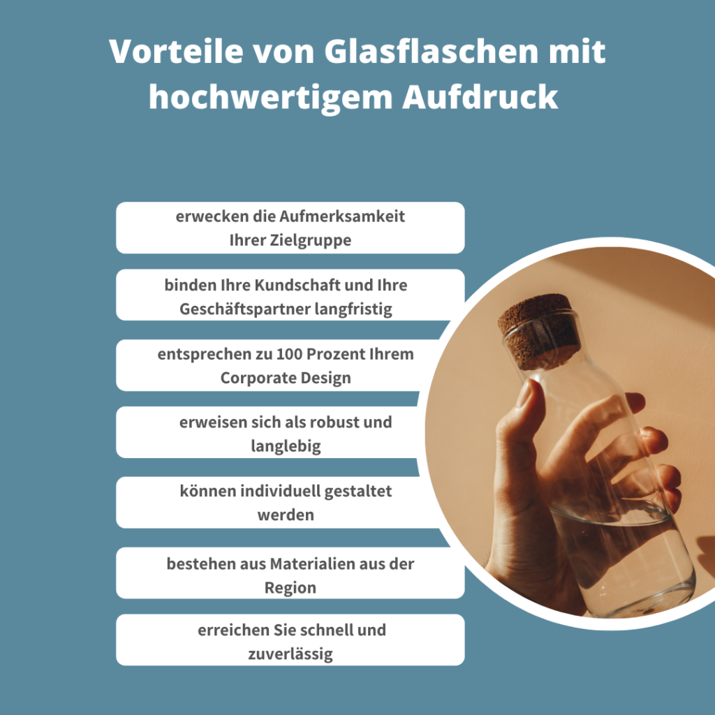 Infografik zum Bedrucken von Glasflaschen mit Schraubverschluss