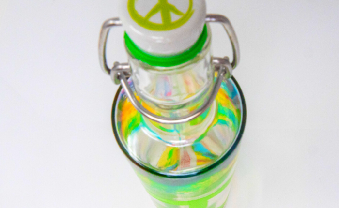 Trinkflasche Peace Digitaldruck