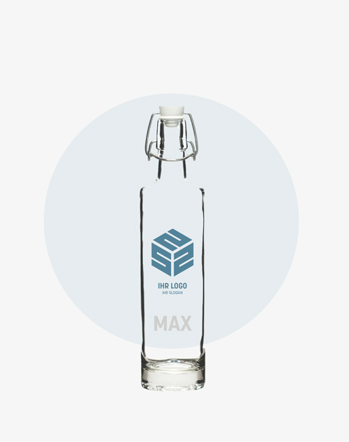 Personalisierte Trinkflasche aus Glas mit Name
